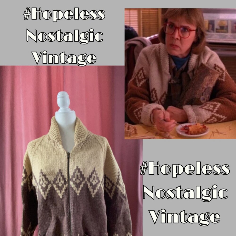 Brown and Tan sweater ASO The Log Lady in Twin Peaks